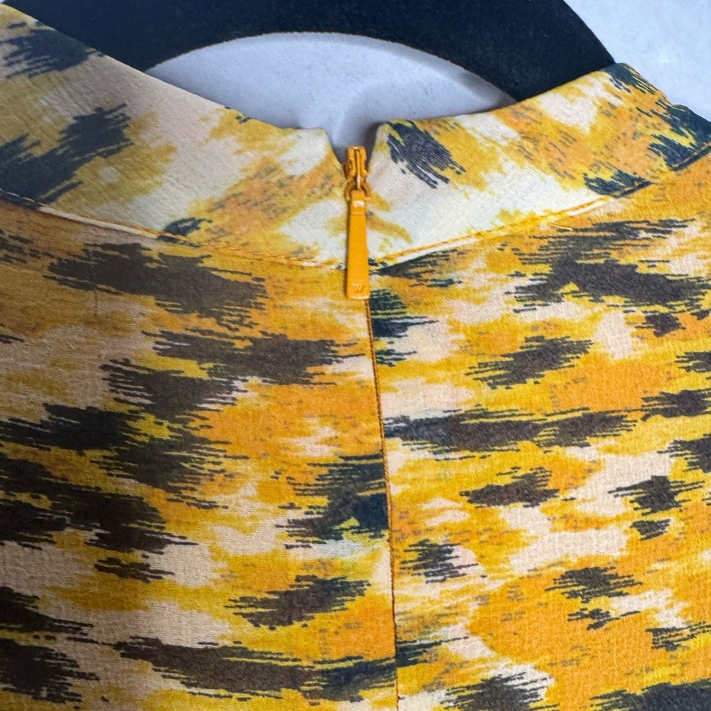 Whistles Ines Ikat Animal Print long sleeve midi dress womens 4 cocktails event - Picture 10 of 11